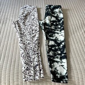 Balance Collection Black and White Patterned Leggings